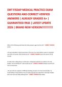 EMT FISDAP MEDICAL PRACTICE EXAM  QUESTIONS AND CORRECT VERIFIED  ANSWERS &vert; ALREADY GRADED A&plus; &vert;  GUARANTEED PASS &vert; LATEST UPDATE  2026 &vert; BRAND NEW VERSION&excl;&excl;&excl;&excl;&excl;&excl;&excl;&excl;&excl;&excl;&excl;&excl; 
