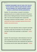 LEADERSHIP MANAGEMENT HESI EXIT EXAM LATEST 2026-2027  ACTUAL EXAM WITH COMPLETE QUESTIONS AND CORRECT  DETAILED ANSWERS &lpar;100&percnt; VERIFIED ANSWERS&rpar; &vert;ALREADY  GRADED A&plus;&vert; &vert;&vert;PROFESSOR VERIFIED&vert;&vert; &vert;&vert;BRANDNEW&excl;&excl;&excl;&vert;&vert; 