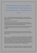 Florida 3-20 Public Adjuster Exam Preparation  Newest 2026-2027 With Complete Questions And  Correct Detailed Answers &vert; A&plus; Graded &vert; Brand New  Version
