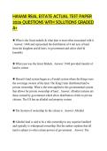 HAWAII REAL ESTATE ACTUAL TEST PAPER  2026 QUESTIONS WITH SOLUTIONS GRADED  A&plus; 