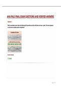 AHA PALS FINAL EXAM QUESTIONS AND VERIFIED ANSWERS