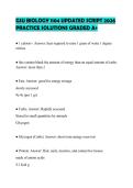 GSU BIOLOGY 1104 UPDATED SCRIPT 2026  PRACTICE SOLUTIONS GRADED A&plus;