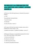 GSU BIOLOGY 1104 PREPARATION TEST  2026 QUESTIONS AND CORRECT ANSWERS  GRADED A&plus; 