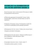 GSU BIOLOGY 1104 EXAMINATION SET  2026 SOLVED QUESTIONS GRADED A&plus;