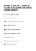 NHA MEDICAL ASSISTANT CCMA PRACTICE SOLUTION 2026 QUESTIONS WITH COMPLETE ANSWERS GRADED A&plus;
