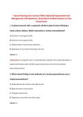 Trauma Nursing Core Course &lpar;TNCC&rpar; Advanced Assessment and  Management 130 Questions &vert; Accurate & Verified Answers to Pass  Actual Exam