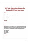 AMLS Post Test &ndash; Advanced Medical Life Support Exam Questions with 100&percnt; Verified Correct Answers
