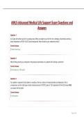 AMLS-Advanced Medical Life Support Exam Questions and Answers