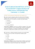 EVOLVE HESI FUNDAMENTALS ACTUAL EXAM 2026&sol;2027 Complete Questions and Verified Answers with Rationales Pass Guaranteed - A&plus; Graded