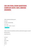CSE 240 FINAL EXAM QUESTIONS COMPLETE WITH 100&percnt; VERIFIED ANSWERS