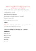 Medication Aide Certification Exam 70 Questions &vert; Accurate &  Verified Answers to Pass Actual Exam 