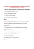 Medication Aide Certification Practice Exam 70 Questions &vert; Accurate  & Verified Answers to Pass Actual Exam 