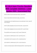 NJ CALA Exam Practice Questions With Complete Solutions &vert; Latest Update 2026 &vert; Guaranteed Pass