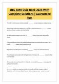 JIBC EMR Quiz Bank 2026 With Complete Solutions &vert; Guaranteed Pass