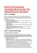 2026&sol;2027 Medical Terminology Complete Study Guide & Test Bank &vert; NCLEX&comma; BIOD 103&comma; & Clinical Scenarios 
