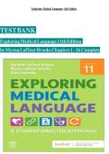 Test Bank For Exploring Medical Language&colon; A Student-Directed Approach 11th Edition by Myrna LaFleur Brooks&vert; 9780323711562&vert; All Chapters 1-16&vert;LATEST