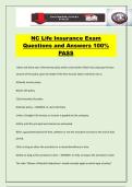 NC Life Insurance Exam Questions and Answers 100&percnt; PASS