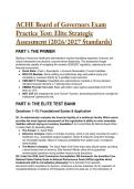 2026&sol;2027 ACHE Board of Governors Exam Test Bank &vert; Elite Strategic Assessment &lpar;Q&A &plus; Full Rationales&rpar; 