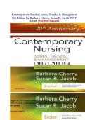 Test Bank for Contemporary Nursing&colon; Issues&comma; Trends&comma; & Management&comma; 8th Edition by Barbara Cherry & Susan R&period; Jacob &lpar;ISBN&colon; 9780323769152&rpar; &mdash; Verified Complete Chapter Questions and Answers 2026