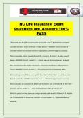 NC Life Insurance Exam Questions and Answers 100&percnt; PASS