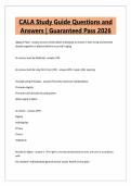 CALA Study Guide Questions and Answers &vert; Guaranteed Pass 2026