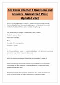 AIC Exam Chapter 1 Questions and Answers &vert; Guaranteed Pass &vert; Updated 2026