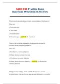 NASM CES &ndash; Practice Exam &ndash; Complete Questions and Correct Answers Study Guide