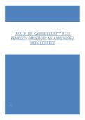 WGU D153 - CYBERSECURITY D153 PENTEST&plus; QUESTIONS AND ANSWERS &sol; 100&percnt; CORRECT