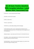 AIC 30 Exam Practice Questions With Complete Solutions &vert; Latest Update 2026 &vert; Guaranteed Pass