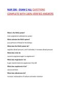 NUR 206 - EXAM 2 ALL QUESTIONS COMPLETE WITH 100&percnt; VERIFIED ANSWERS &vert; VERIFIED EXAM QUESTIONS