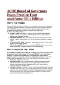 2026&sol;2027 ACHE Board of Governors Exam Test Bank &vert; Elite Practice Q&A with Mentor Analysis