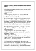 Bio 99 Pre-Lecture Questions &num;1 Questions With Complete Solutions