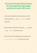 ACI Concrete Strength Testing Technician CP-19 &lpar;14&rpar; &lbrace;latest 2026 -2027 update&rcub; questions and answers 100&percnt; correct