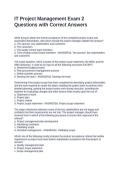 IT Project Management Exam 2 Questions with Correct Answers