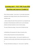 Learning unit 1 &colon; FAC 1501 Exam 2026 Questions and Answers Graded A&plus;