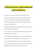 NURSA 1105 Exam 1 2026 Questions and Answers Graded A&plus;