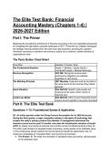 Financial Accounting Chapters 1-4 Test Bank &lpar;2026-2027&rpar; &vert; ACC 101 Exam Prep & Detailed Explanations  