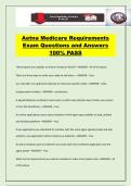 Aetna Medicare Requirements Exam Questions and Answers 100&percnt; PASS