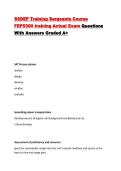 SSDEP Training Sergeants Course FEP5300 Actual Exam Questions With Answers Graded A&plus;
