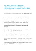 ASU CSE 240 MIDTERM EXAM QUESTIONS WITH CORRECT ANSWERS