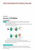 Module 2&vert;BIO 171 Microbiology&vert; BIO 171 Module 2 Study Guide&vert;Latest Updated&vert; Guaranteed A&plus; Score Guide
