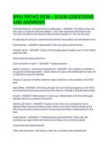 WGU PATHO D236 &ndash; EXAM QUESTIONS AND ANSWERS