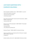 LSVT EXAM QUESTIONS WITH COMPLETE SOLUTIONS
