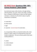 NC DOCC Exam Questions With 100&percnt; Correct Answers&vert; Latest Update 