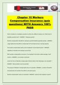 Chapter 16 Workers Compensation Insurance &lpar;quiz questions&rpar; WITH Answers 100&percnt; PASS