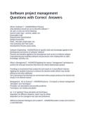 Software project management Questions with Correct  Answers