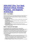 Elite Anatomy & Physiology Test Bank &lpar;2026-2027&rpar; &vert; Advanced Clinical & Diagnostic Architecture &vert; Includes AHA&comma; GOLD&comma; ADA & KDIGO 2026 Updates &vert; Grandmaster Case Studies & Explanations