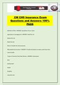 CM CH9 Insurance Exam Questions and Answers 100&percnt; PASS