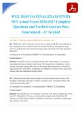 WGU D169 OA FINAL EXAM STUDY SET Actual Exam 2026&sol;2027 Complete Questions and Verified Answers Pass Guaranteed - A&plus; Graded