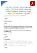 WGU D313 ANATOMY AND PHYSIOLOGY OBJECTIVE ASSESSMENT Actual Exam 2026&sol;2027 Complete Questions and Verified Answers Pass Guaranteed - A&plus; Graded